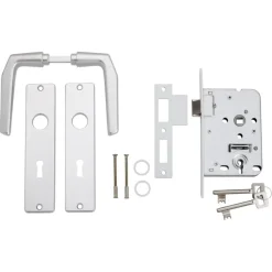 KARWEI insteekslot dag/nachtslot compleet met deurschild Doorn 50mm PC 56mm