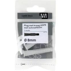 KARWEI kraagplug 8x50mm+duim 5,5x70mm wit 2ST