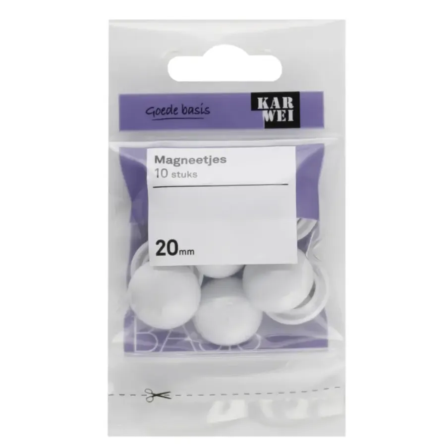 KARWEI magneetje wit 20 mm (10 stuks)