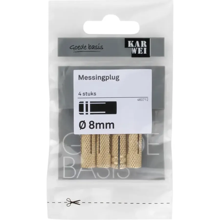 KARWEI Messingplug 8x25mm 4ST