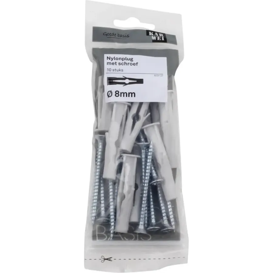 KARWEI Nylonplug 8x50mm + uni 5x60mm 10ST