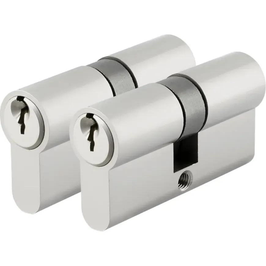 KARWEI profielcilinder nikkel 30/30 mm gelijksluitend (2 stuks)