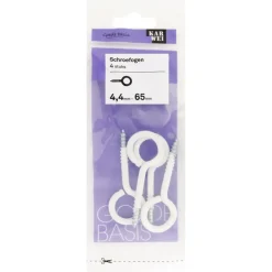 KARWEI Schroefogen wit 4,4mm - 65mm 4st.