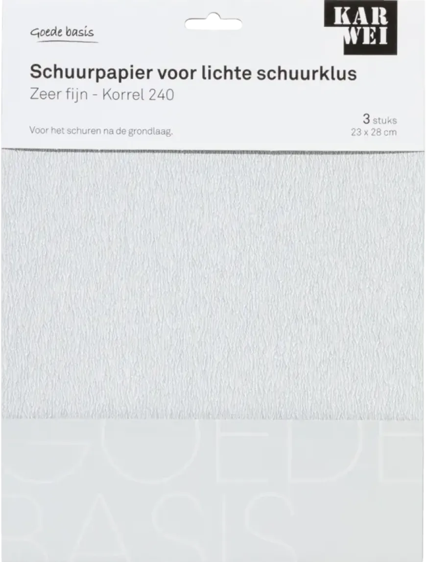 KARWEI schuurpapier lichte schuurklus zeer fijn K240