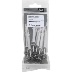 KARWEI slagplug 6x60mm/ 3,7x65mm RVS 10ST