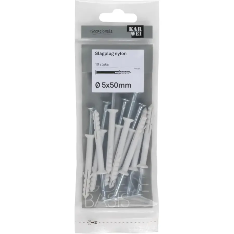 KARWEI slagplug 5x50mm/ 3,3x55mm 10ST