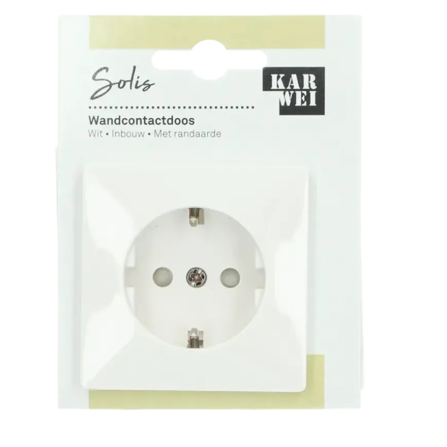 KARWEI Solis enkel wandcontactdoos wit