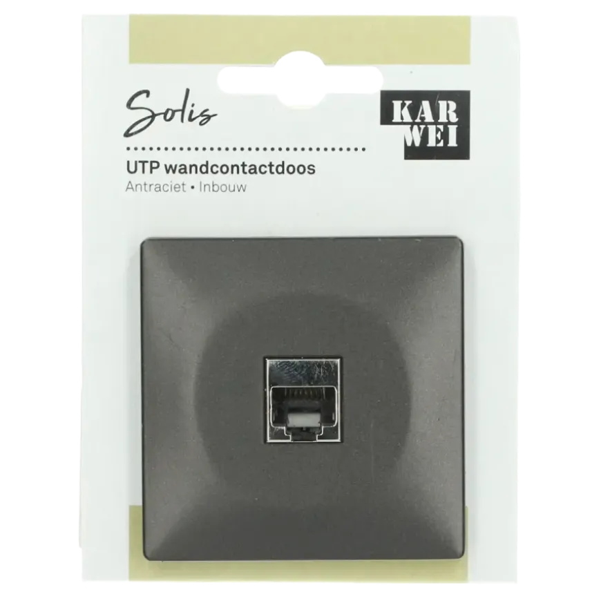 KARWEI Solis Wandcontactdoos UTP Antraciet