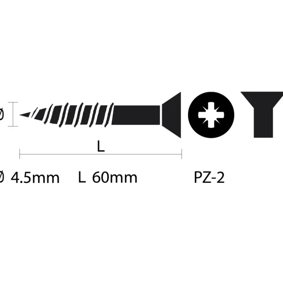 KARWEI unischroef platkop verzinkt 4,5x60 mm 100 stuks