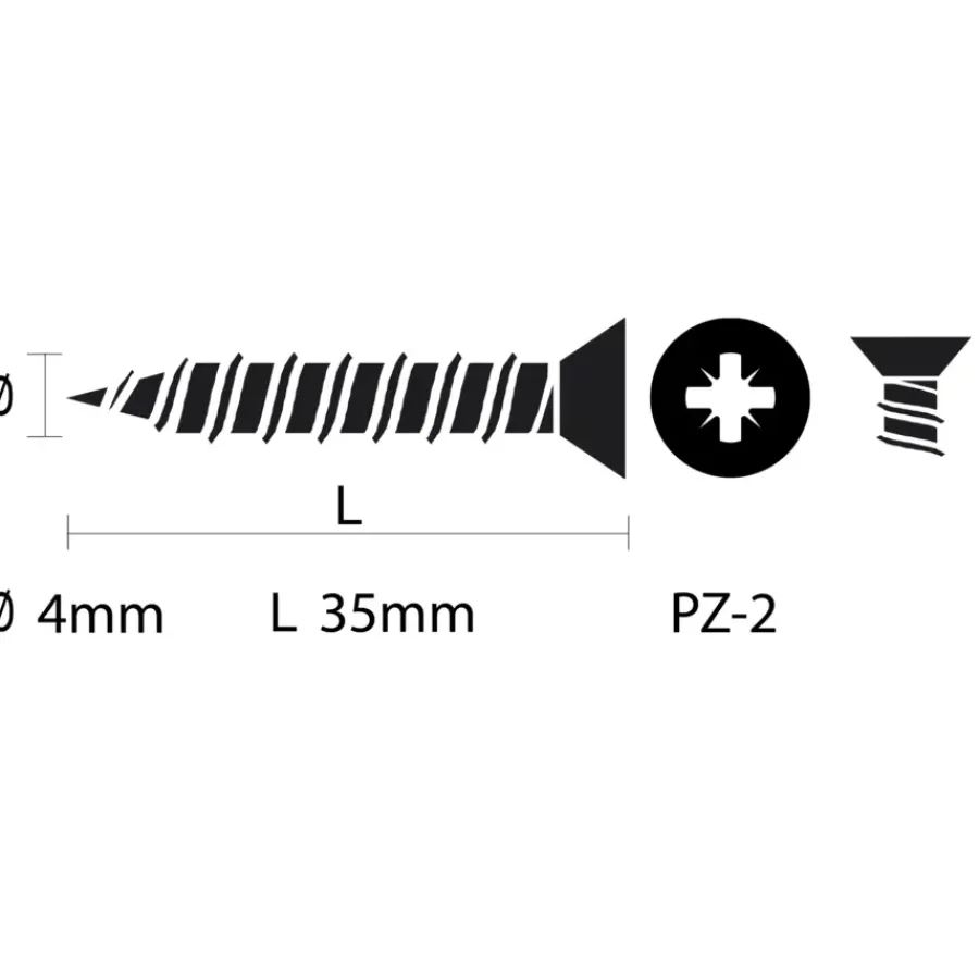 KARWEI unischroef platkop verzinkt 4x35 mm (50 stuks)