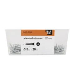 KARWEI unischroef platkop verzinkt 3,5x20 mm (200 stuks)