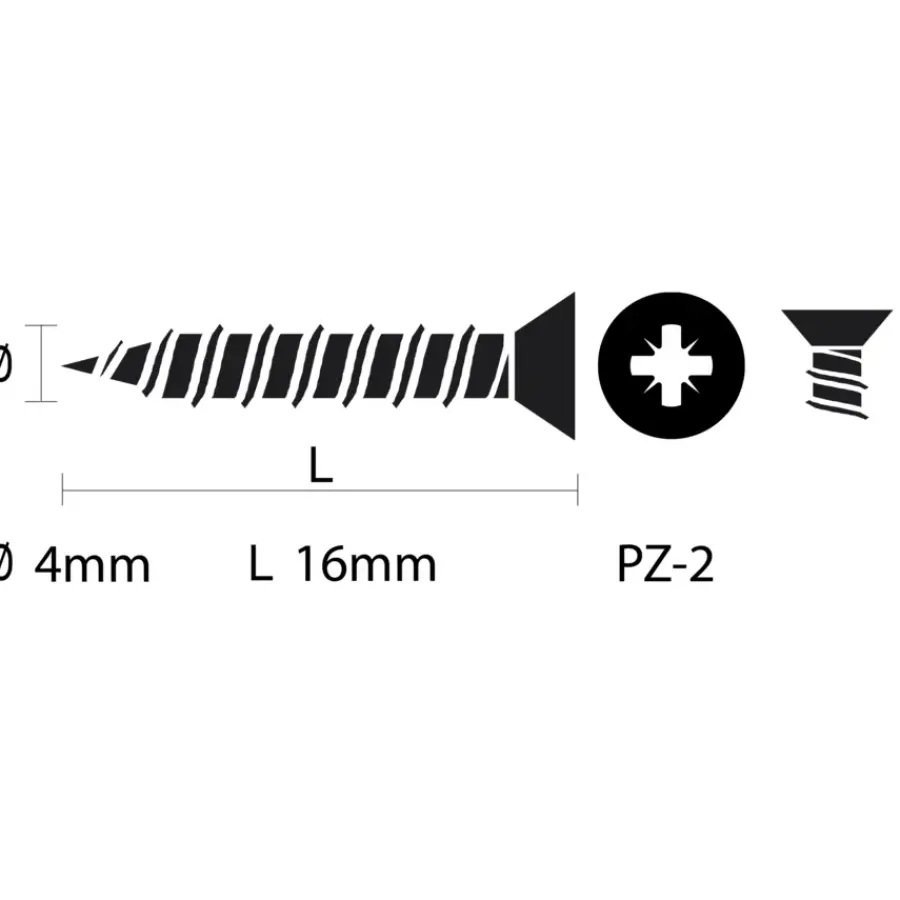 KARWEI unischroef platkop verzinkt 4x16 mm (200 stuks)