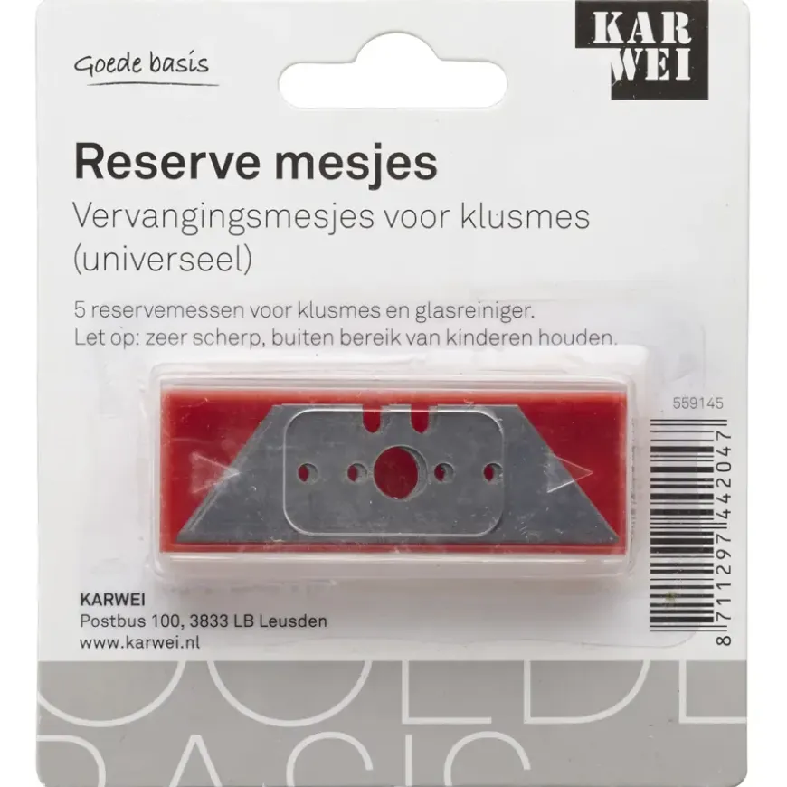 KARWEI vervangmesjes universeel afbreekmes recht