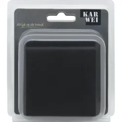 KARWEI voordeurknop zwart vierkant