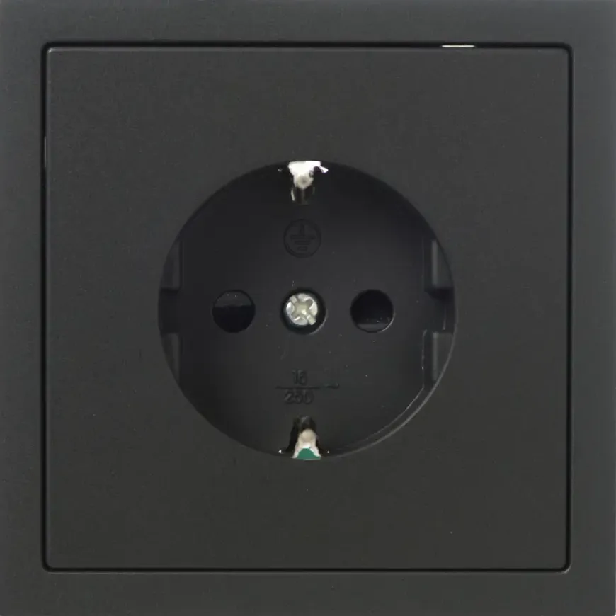 KARWEI Zenith wandcontactdoos mat zwart