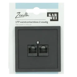 KARWEI Zenith wandcontactdoos UTP mat zwart
