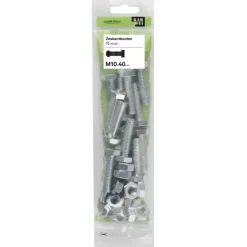KARWEI zeskantbout voldraad M10x40 mm 15 stuks