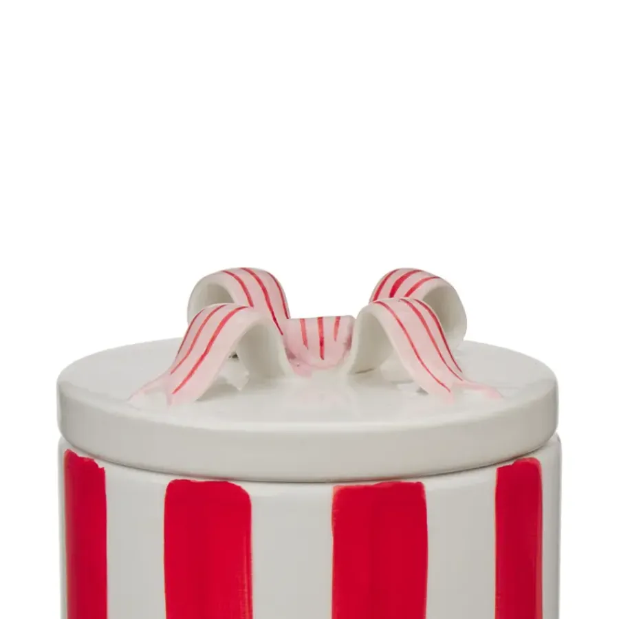 KARWEI Keramieken doos met strik 11x11x13cm