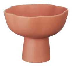 Geen Keramieken fruitschaal rood 25x25x30cm