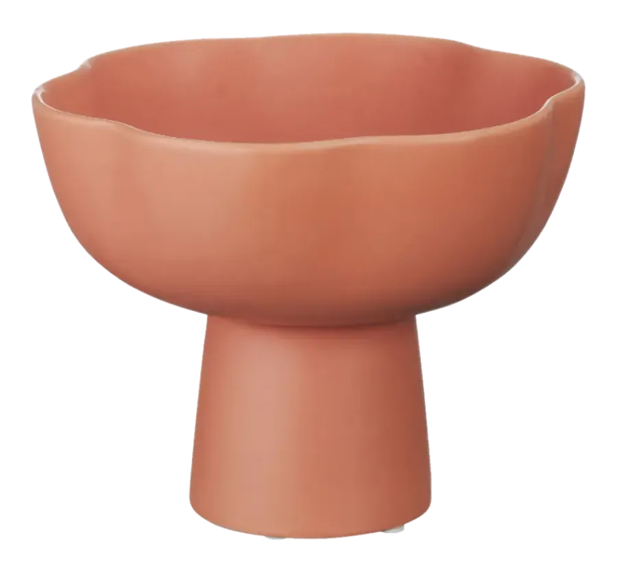 Geen Keramieken fruitschaal rood 25x25x30cm