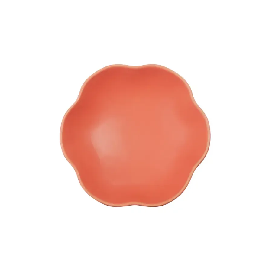 Geen Keramieken fruitschaal rood 25x25x30cm