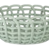 Geen Keramieken mand groen 23x23x10,3cm