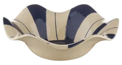 Geen Keramieken schaal wit blauw 25,5x25,5x8cm