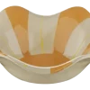 Geen Keramieken schaal wit oranje 25,5x25,5x8cm