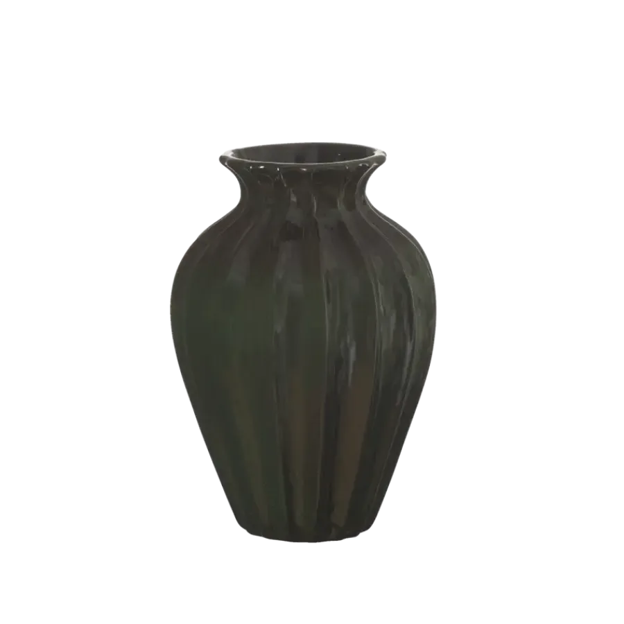 KARWEI Keramieken vaas groen 25,4x25,4x38cm