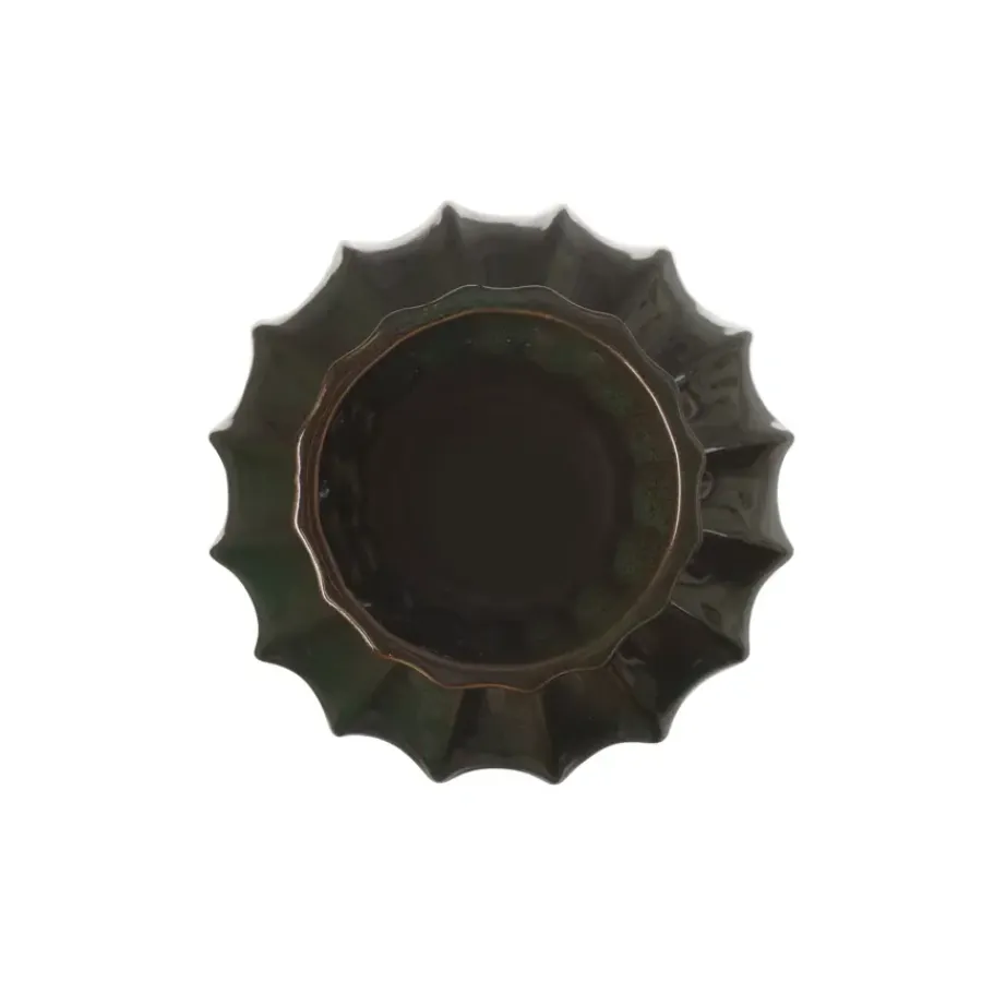 KARWEI Keramieken vaas groen 25,4x25,4x38cm