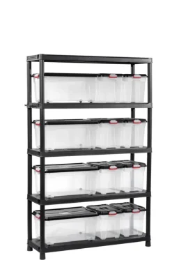 KETER Plus stellingkast kunststof zwart 120 x 40 x 187 cm