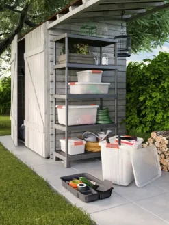 KETER Plus stellingkast - 5 planken - 90x40x182cm - zwart