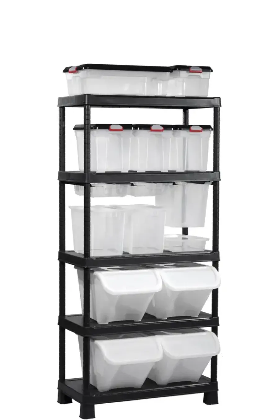 KETER Plus stellingkast - 5 planken - 90x40x182cm - zwart