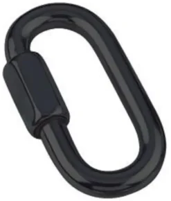 KPE Holland Ketting verbinding 4mm RVS Zwart