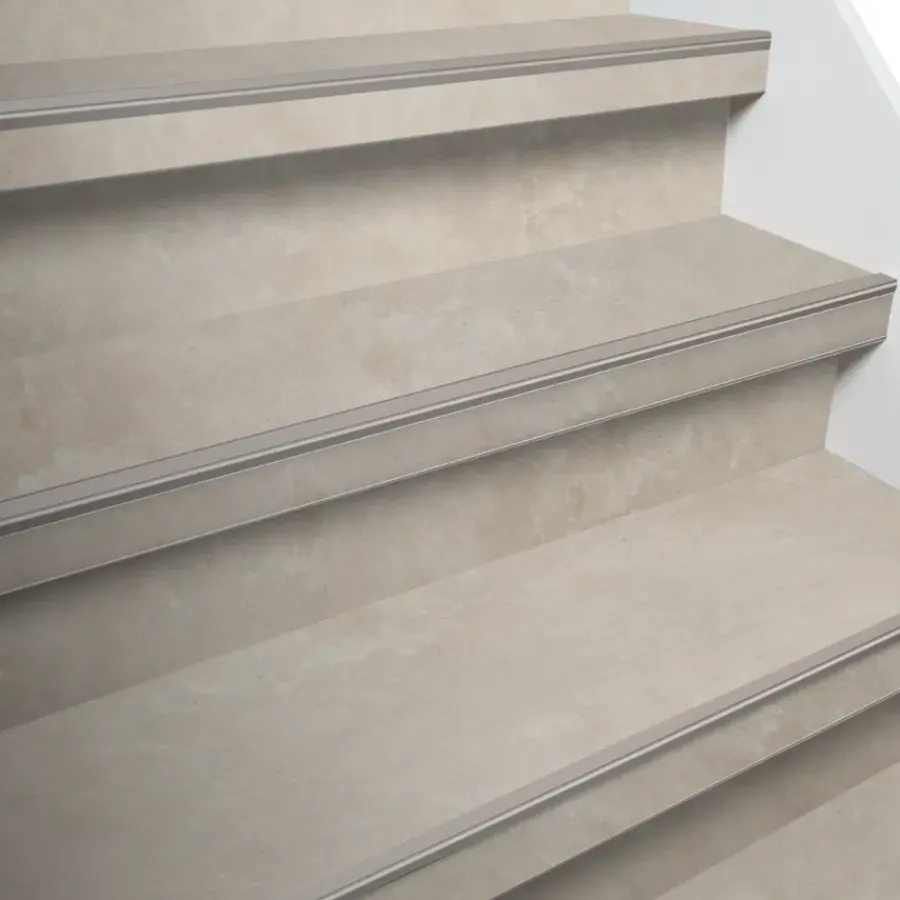 Firststep Kleurstaal Traprenovatie PVC Beton Lichtgrijs