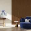 Kleurstaal lattenwand Decowall Ellips ton sur ton rustiek eiken 25x30cm