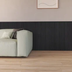 Kleurstaal lattenwand Decowall Acoustic lava eiken 25x30cm