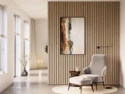 Kleurstaal lattenwand Decowall Advanced natuur eiken 25x30cm