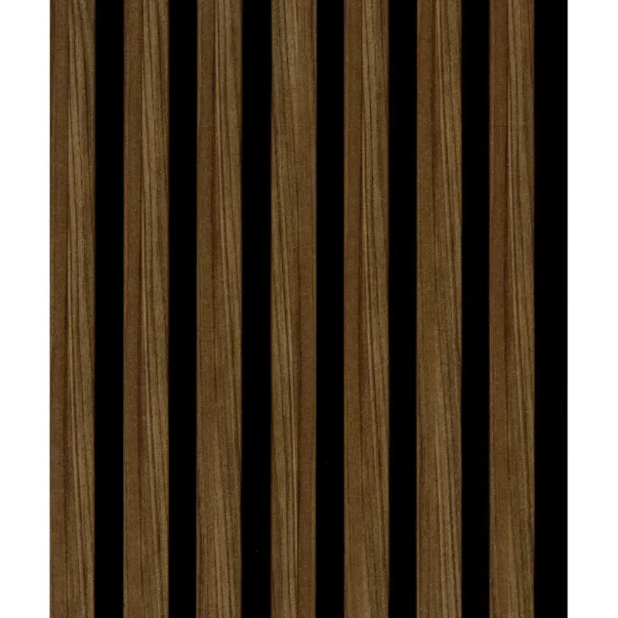 Kleurstaal lattenwand Decowall Acoustic walnoot 25x30cm