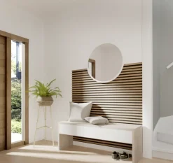 Kleurstaal lattenwand Decowall Acoustic brons eiken 25x30cm