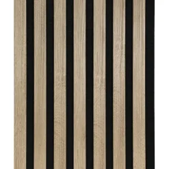 Kleurstaal lattenwand Decowall Acoustic vergrijsd eiken 25x30cm