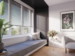 Kleurstaal lattenwand Decowall Acoustic zwart 25x30cm