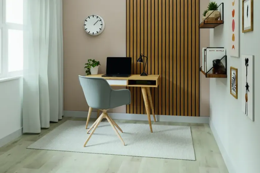 Kleurstaal lattenwand Decowall Essential brons eiken 25x30cm