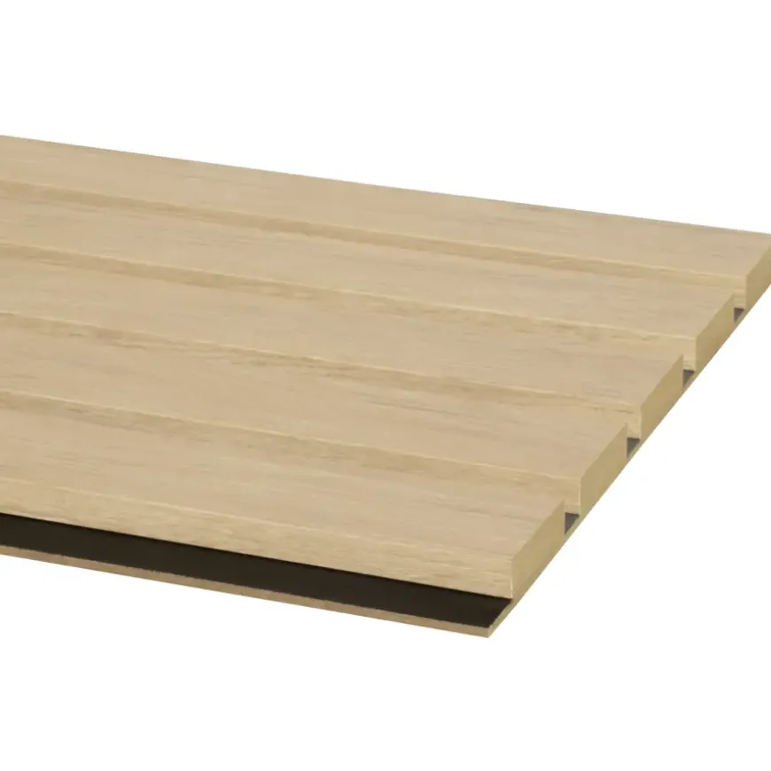 Kleurstaal lattenwand Decowall Essential naturel eiken 25x30cm