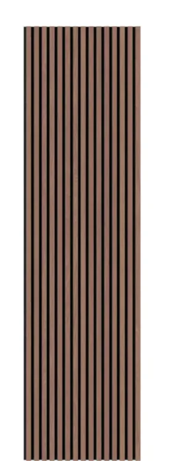 Kleurstaal lattenwand walnoot 20 x 30 cm