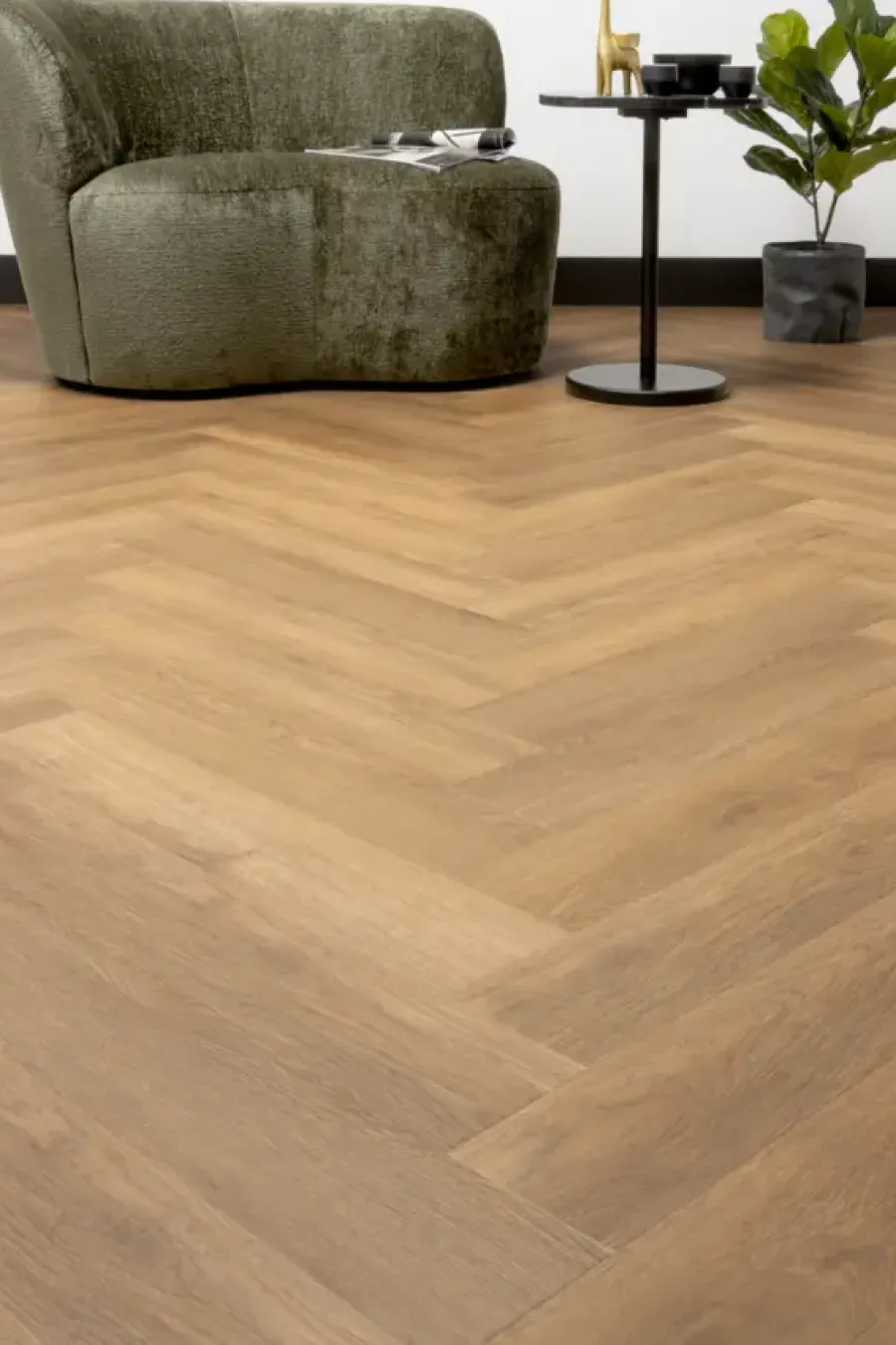 Lundia Kleurstaal click PVC Helder Irena visgraat bruin houtlook