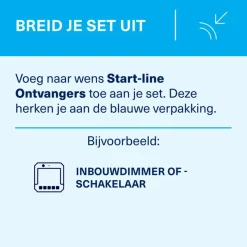 KlikAanKlikUit ACC2-3500R Set met Afstandsbediening en 2 Compacte Stopcontactschakelaars