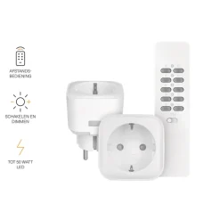 KlikAanKlikUit Stopcontactdimmer 2 stuks met Afstandsbediening ACC-250R