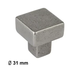 Geen Knop Almar antiek ijzer 31mm