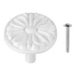 Geen Knop Elian wit 38mm